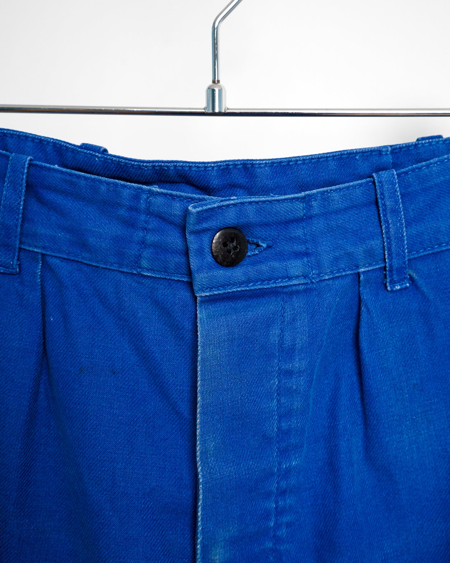 70s-80s French Cotton Twill Work Trousers with Paint Splatter
