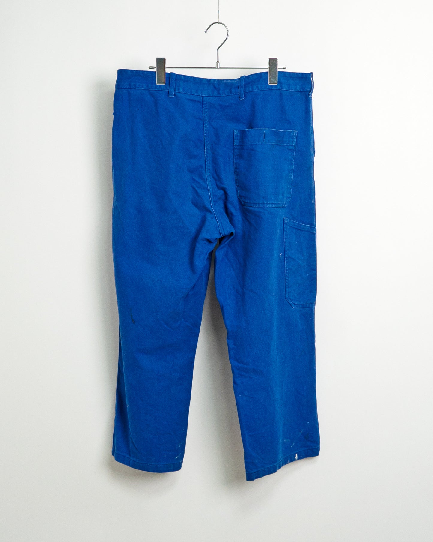 70s-80s French Cotton Twill Work Trousers with Paint Splatter