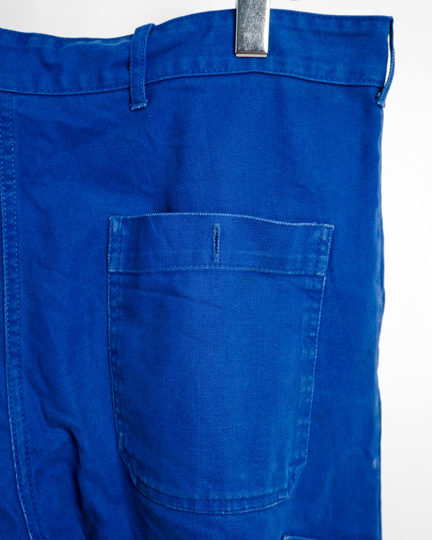 70s-80s French Cotton Twill Work Trousers with Paint Splatter