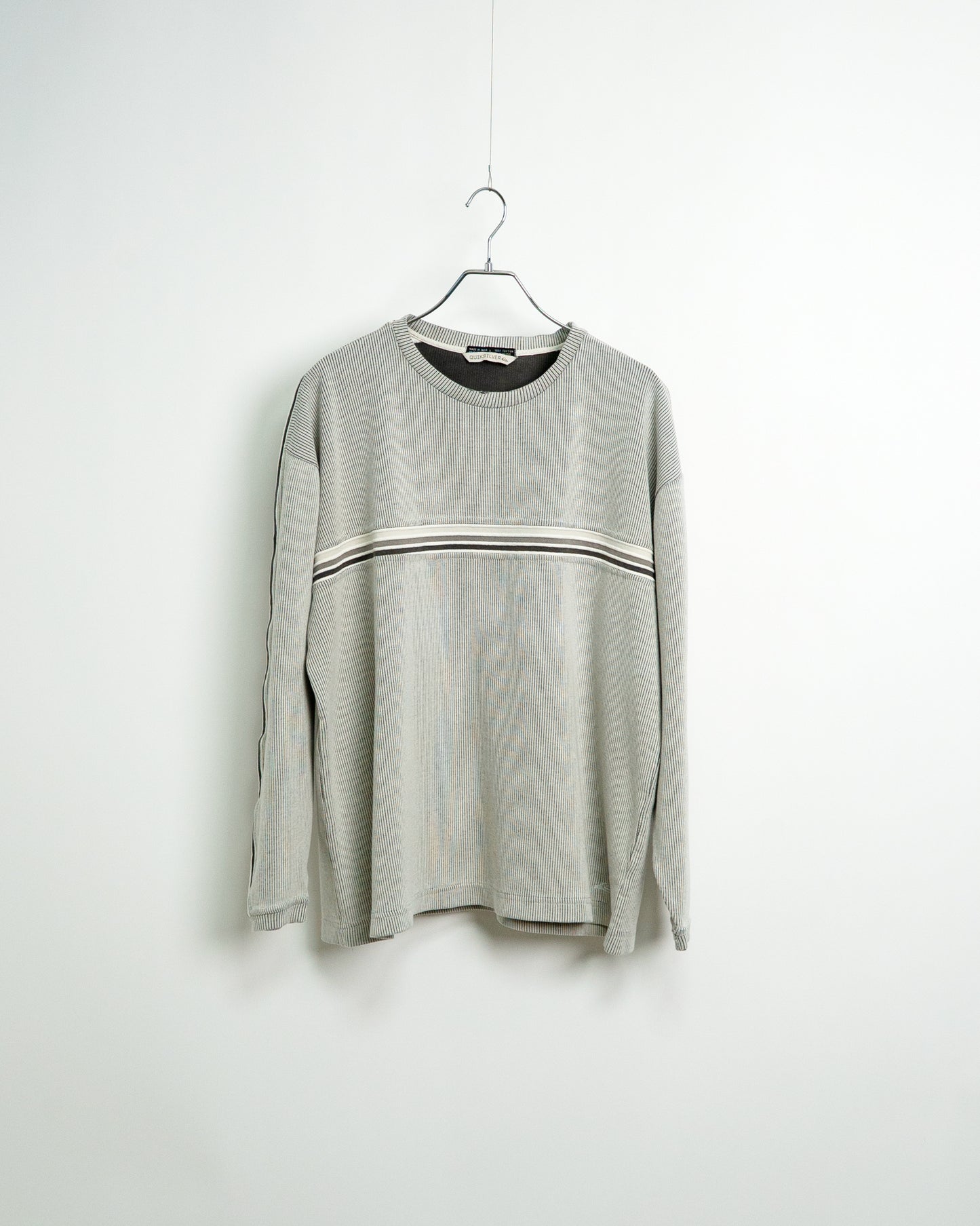 90s-00s Ribbed Cotton Long Sleeve Tee