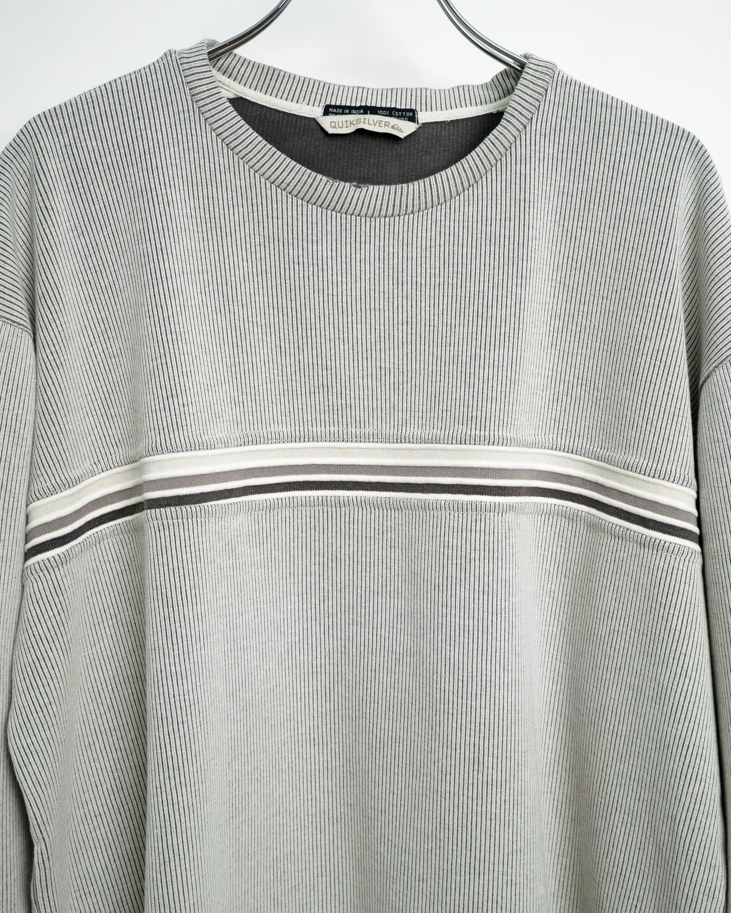 90s-00s Ribbed Cotton Long Sleeve Tee