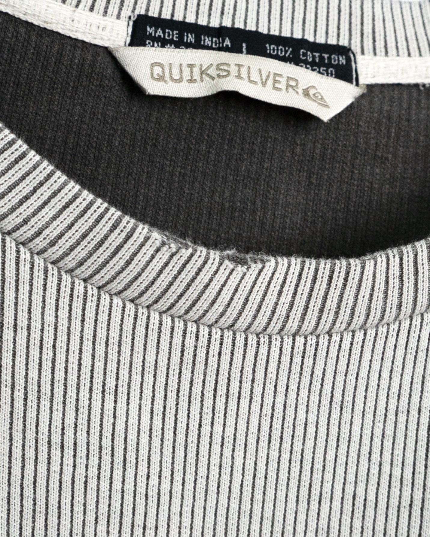 90s-00s Ribbed Cotton Long Sleeve Tee