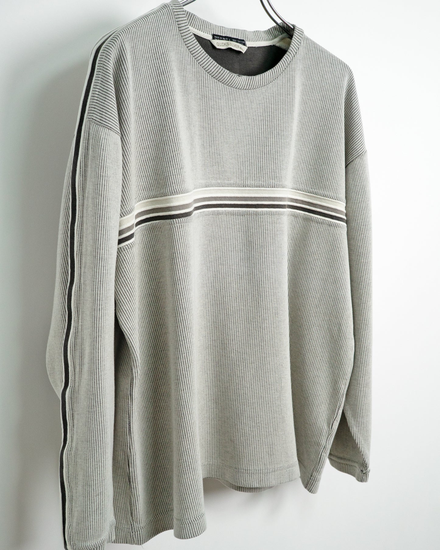 90s-00s Ribbed Cotton Long Sleeve Tee