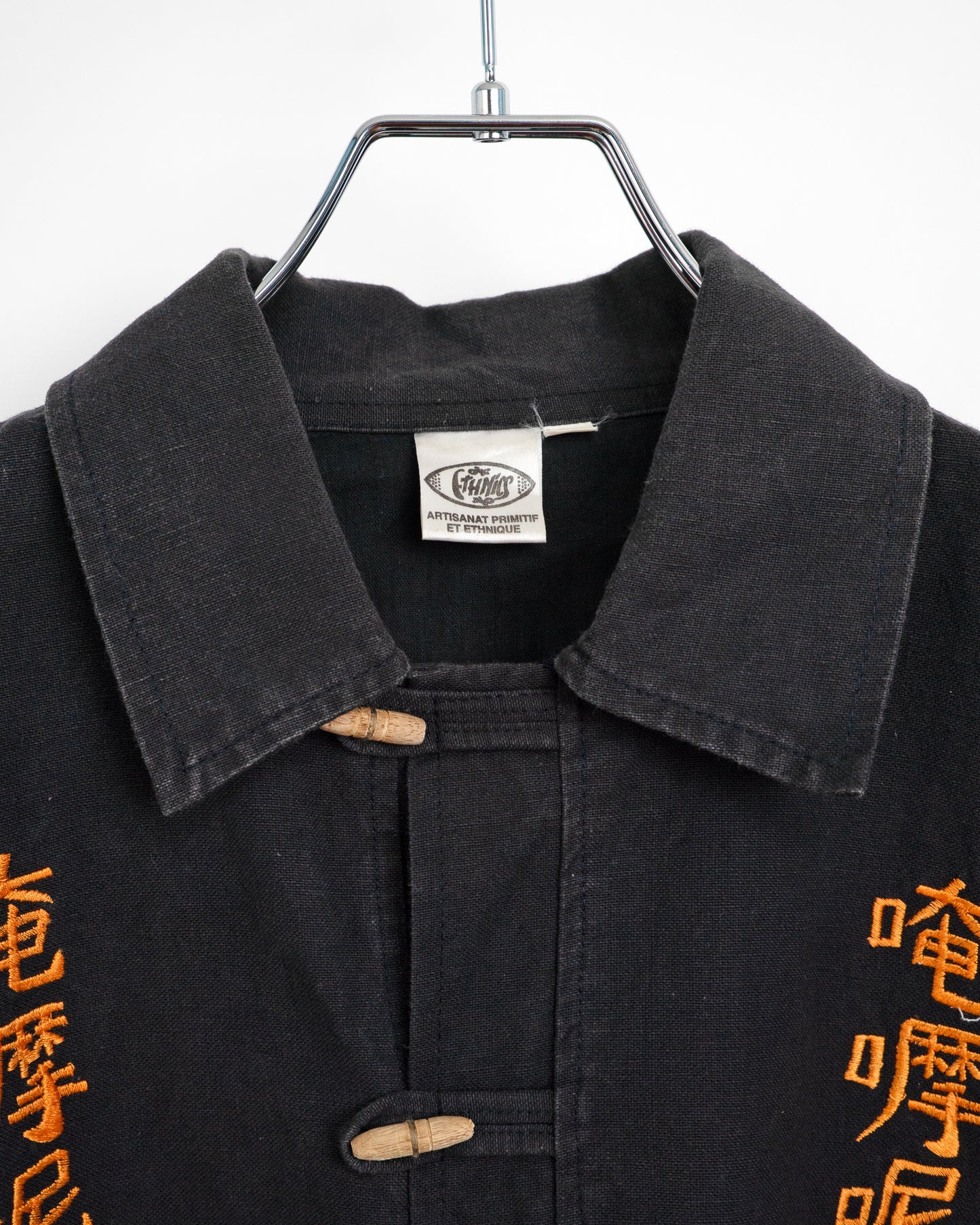 80s-90s「唵嘛呢叭咪吽」Embroidered Toggle Work Jacket