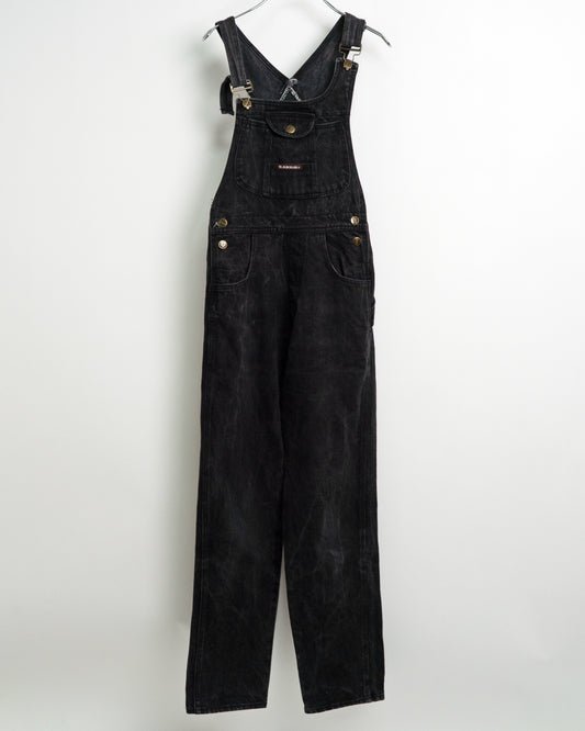 90s Eastern European Black Denim Overall