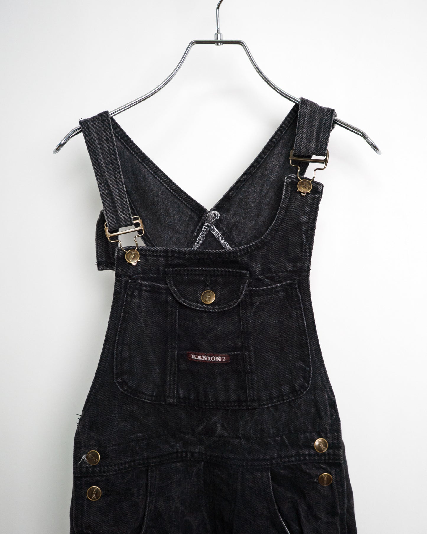90s Eastern European Black Denim Overall