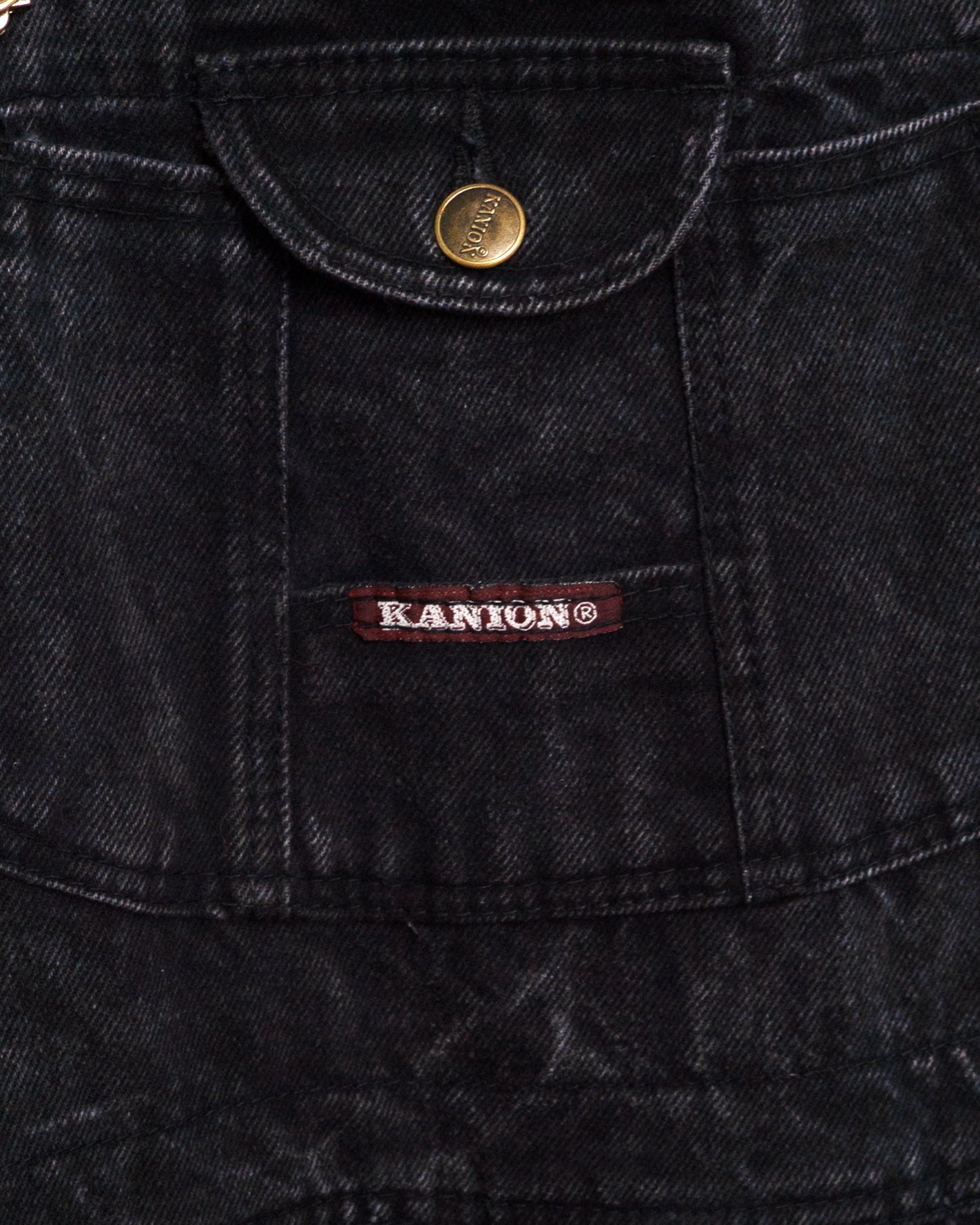 90s Eastern European Black Denim Overall