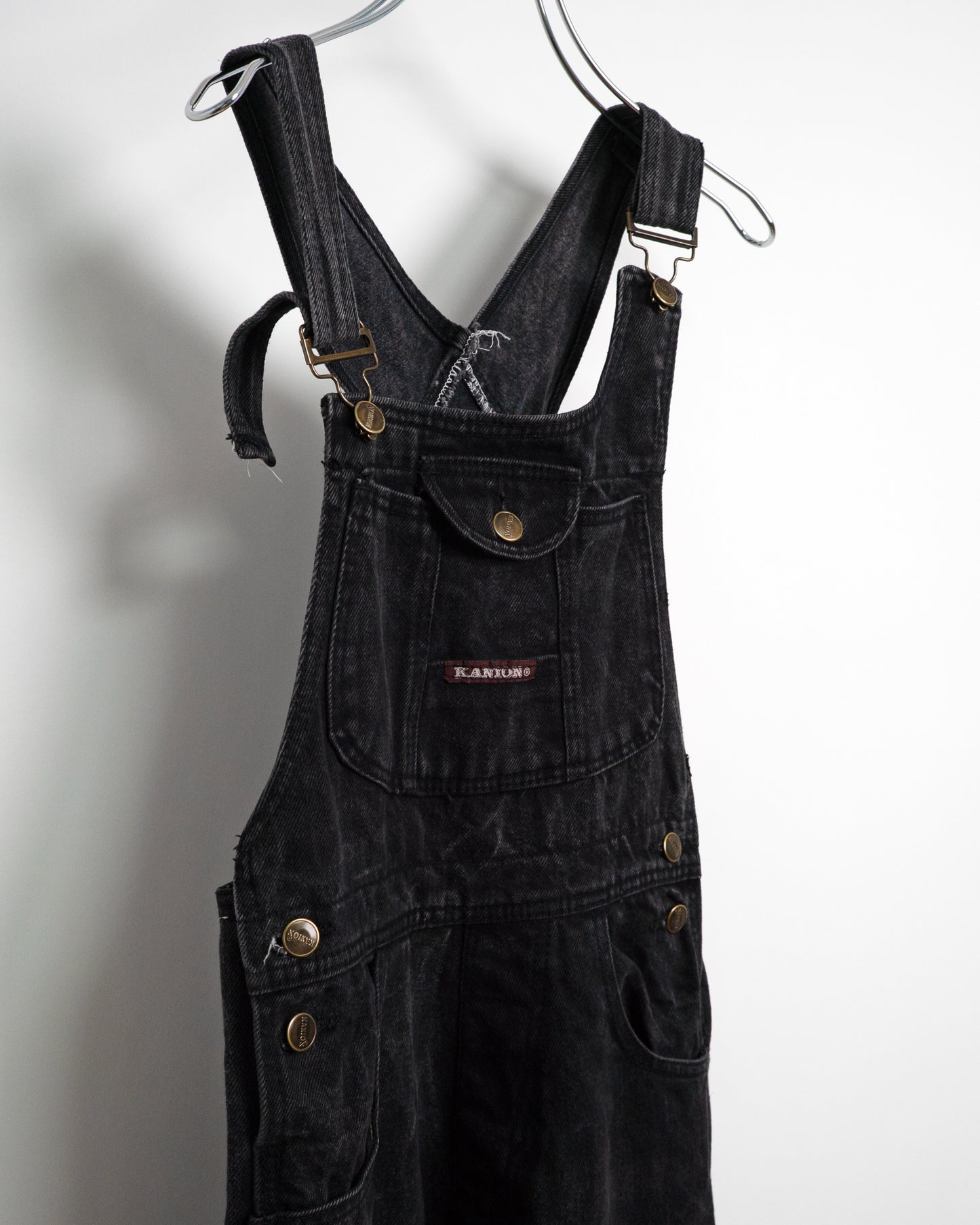 90s Eastern European Black Denim Overall