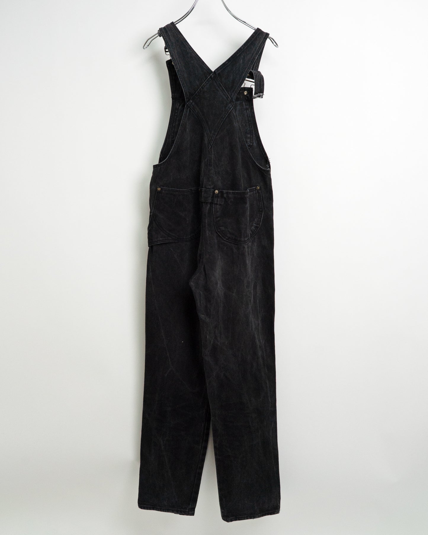 90s Eastern European Black Denim Overall