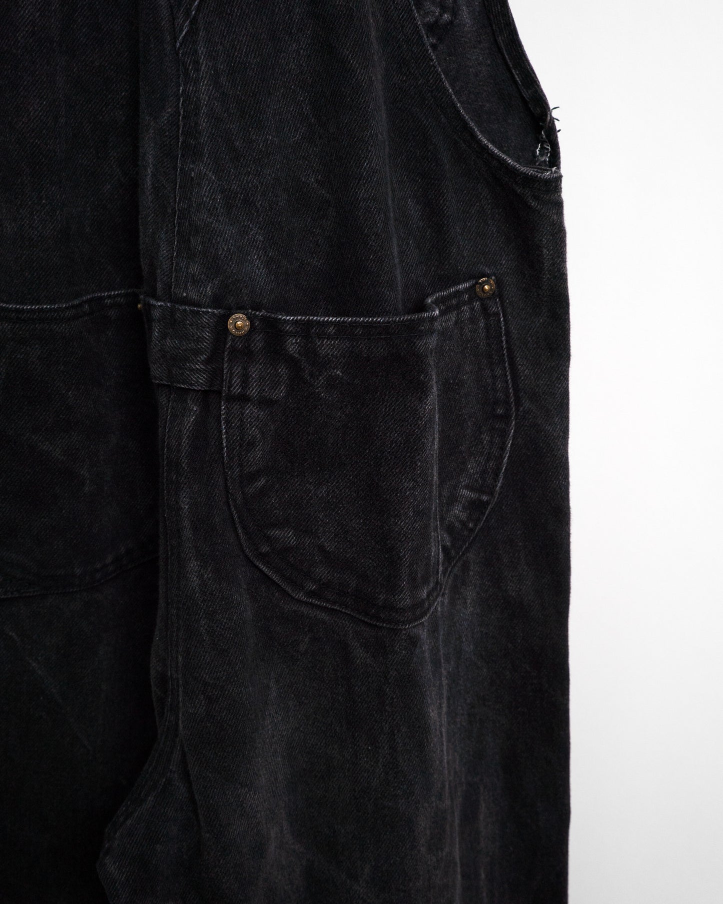 90s Eastern European Black Denim Overall