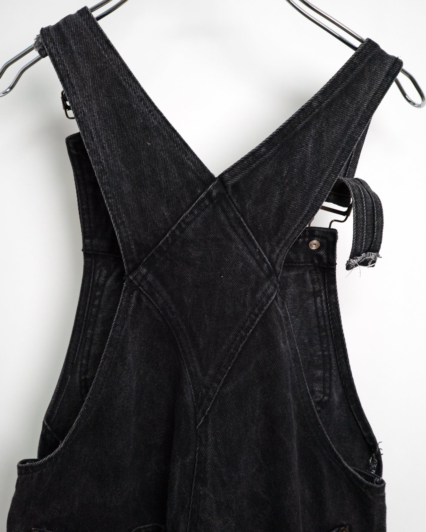 90s Eastern European Black Denim Overall