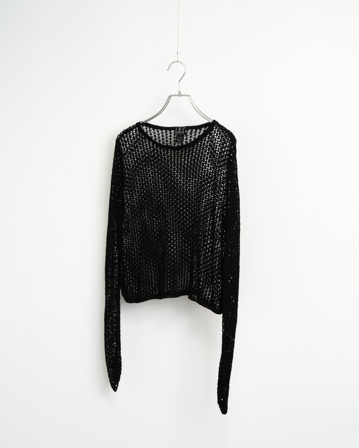 90s–00s Acetate Mesh Knit Top