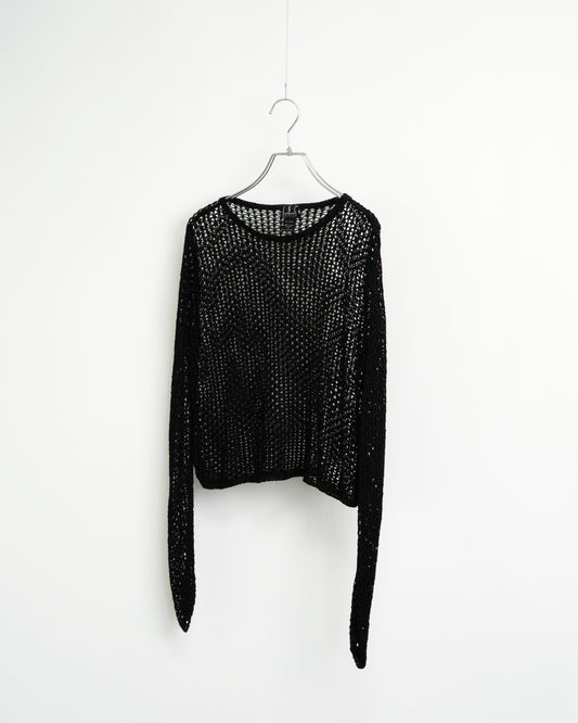 90s–00s Acetate Mesh Knit Top