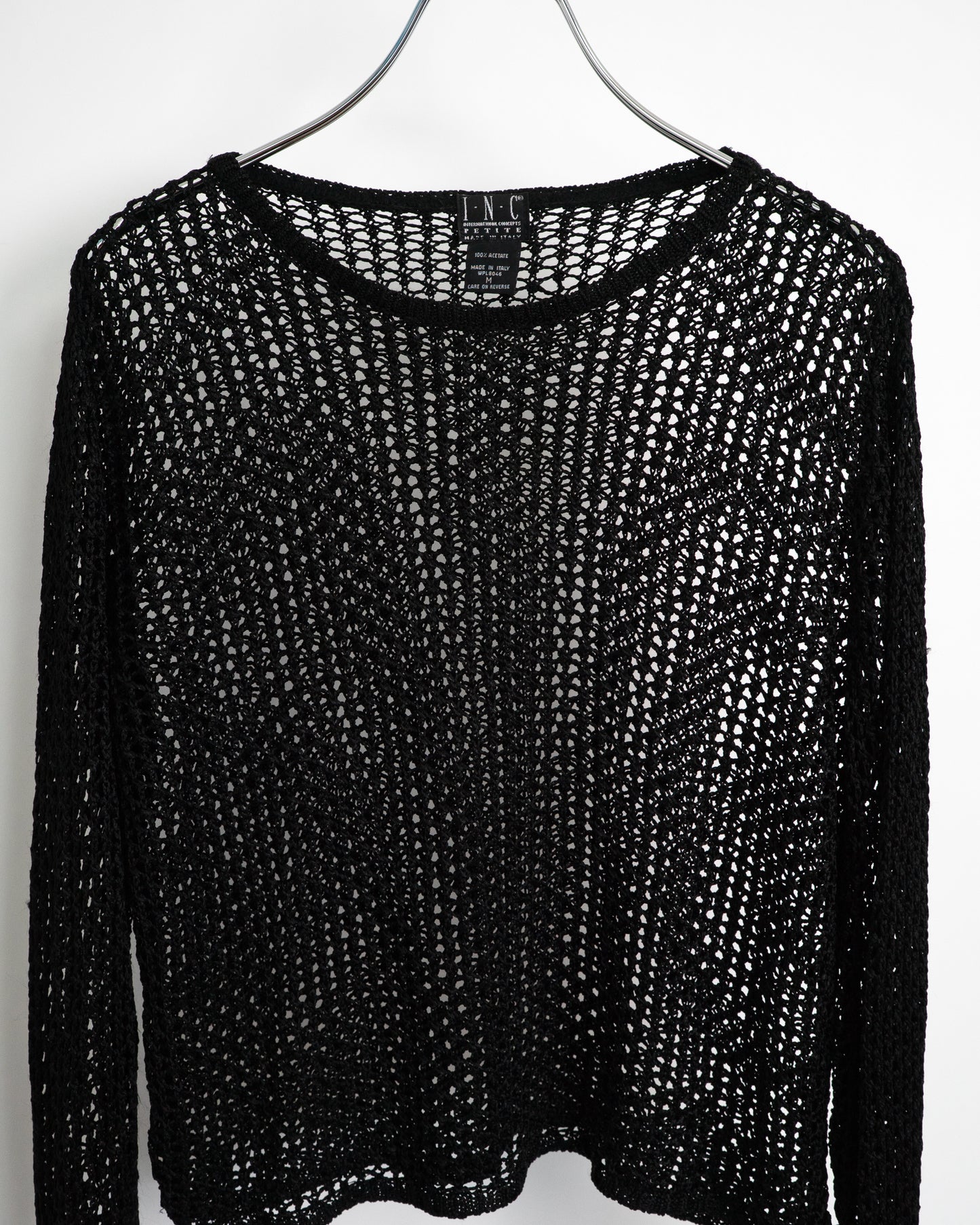 90s–00s Acetate Mesh Knit Top