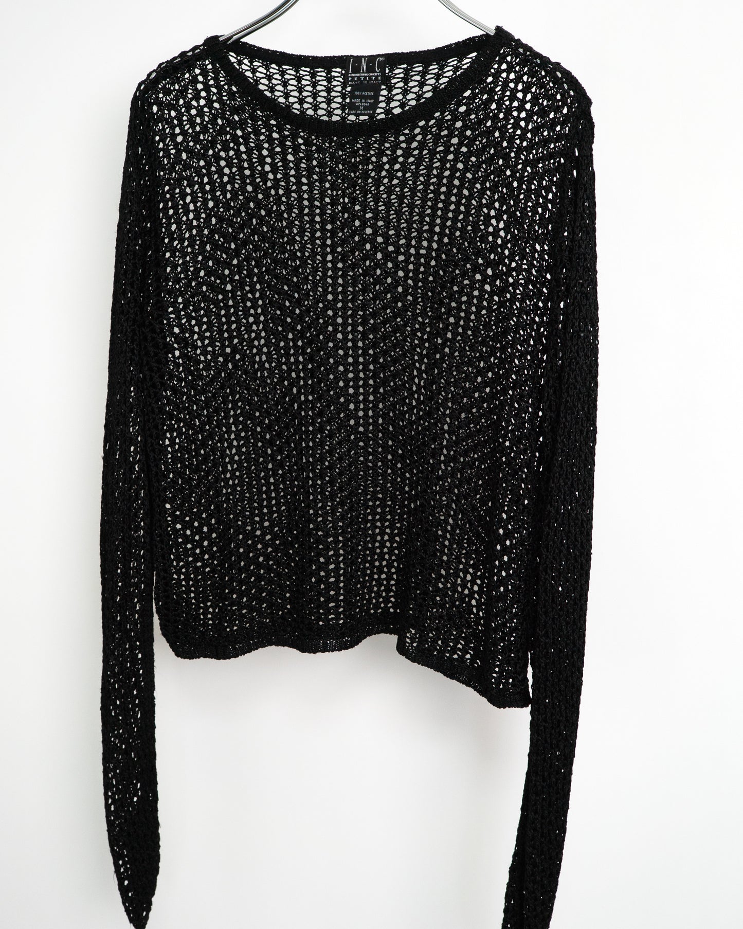 90s–00s Acetate Mesh Knit Top