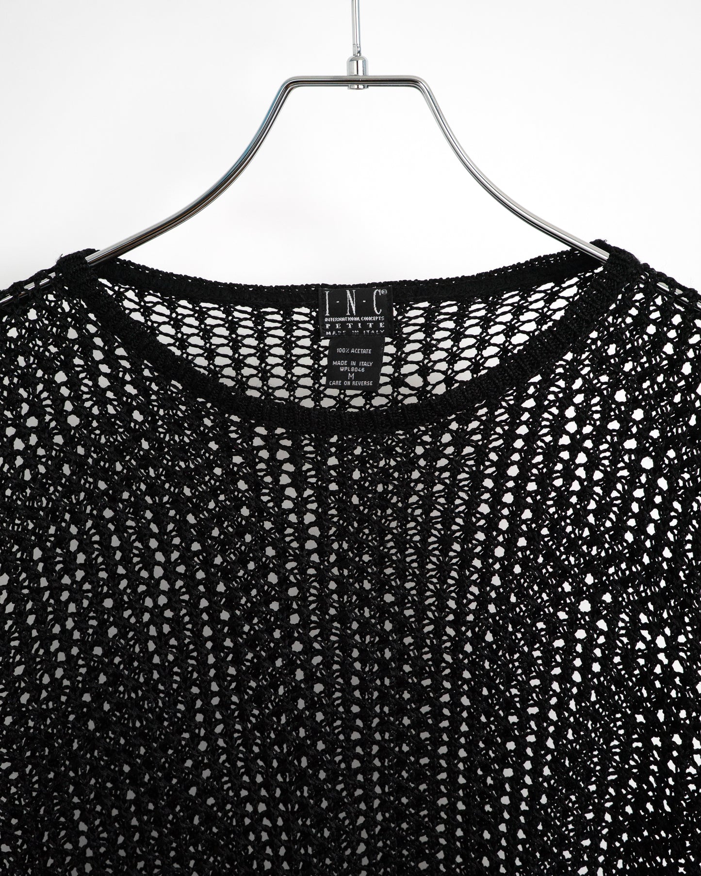 90s–00s Acetate Mesh Knit Top