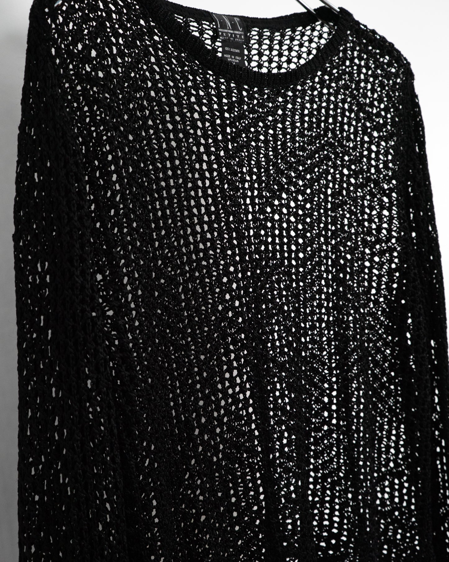 90s–00s Acetate Mesh Knit Top