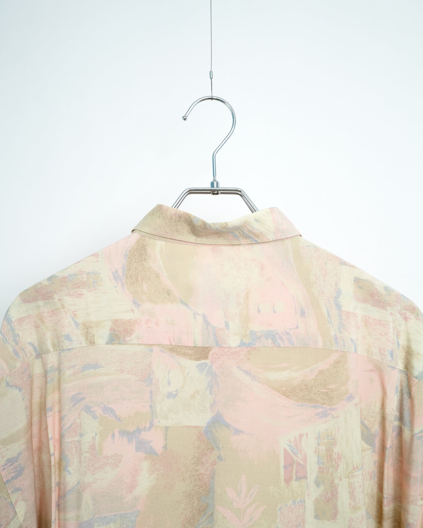 80s–90s Abstract Art Print Oversized Short Sleeve Shirt