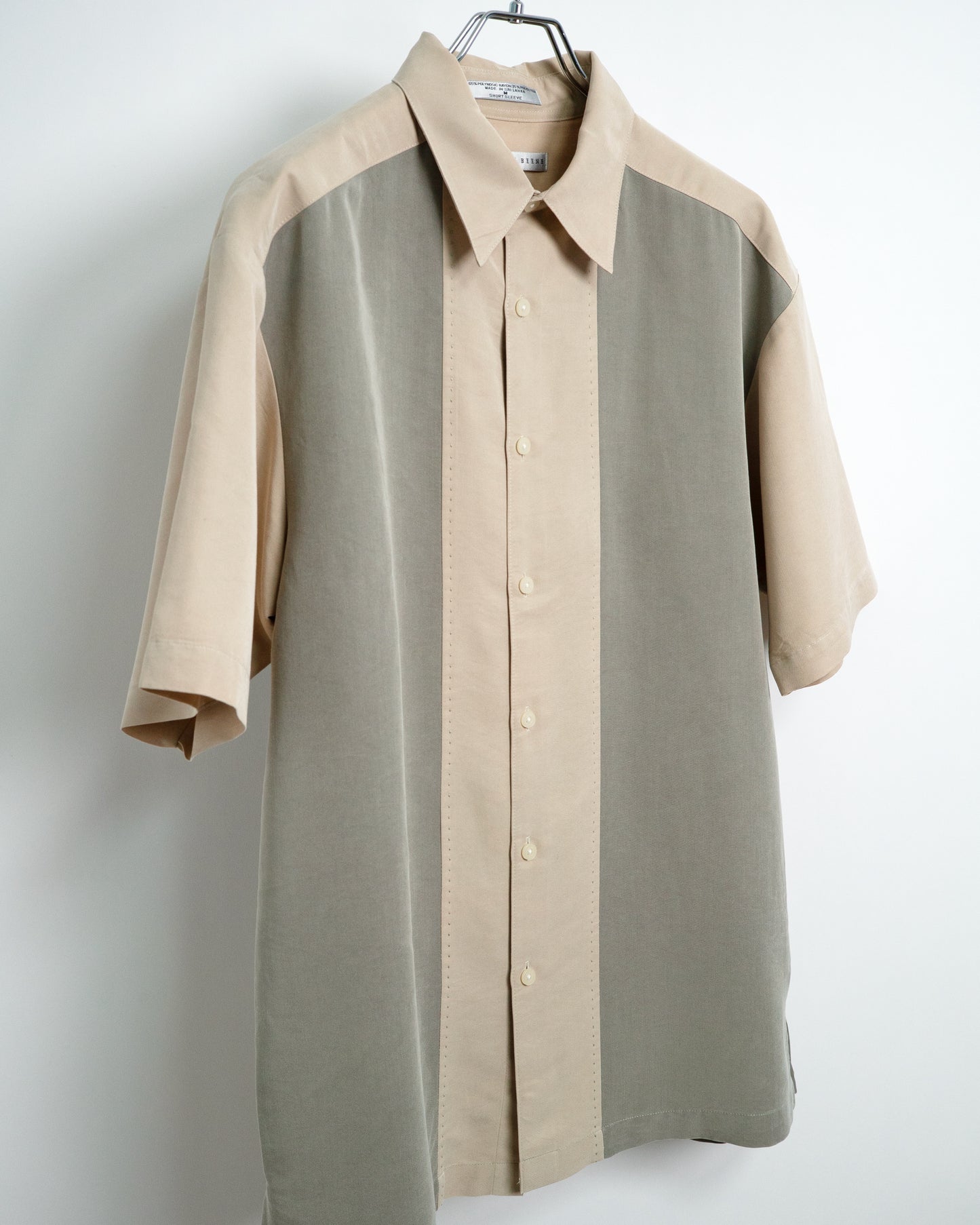 90s–Early 00s Bicolor Panel Short Sleeve Shirt