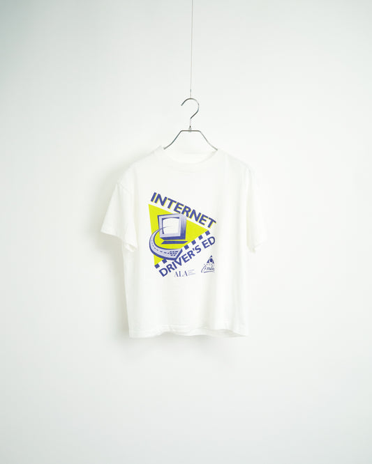 90s "INTERNET DRIVER'S ED" print T-shirt