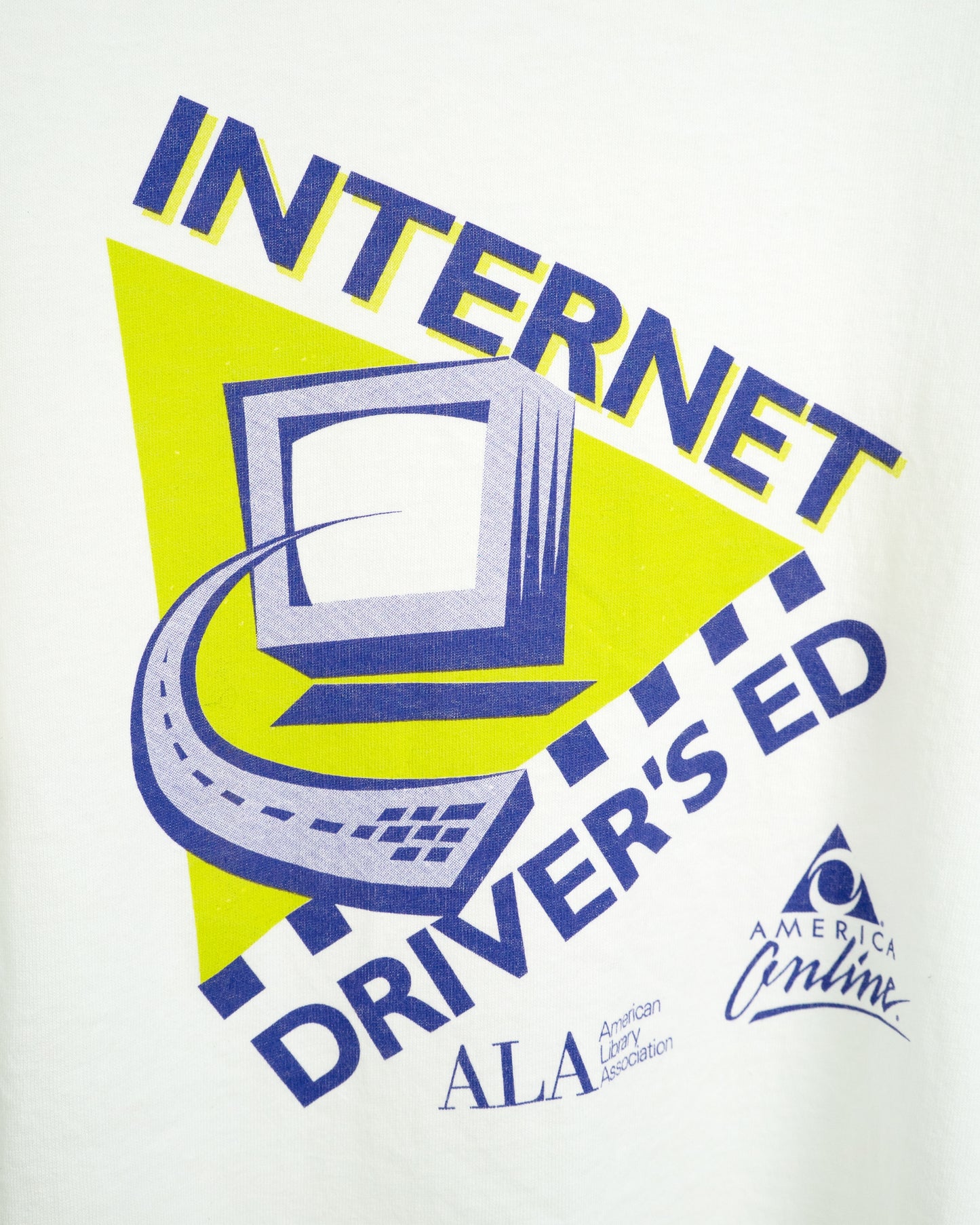 90s "INTERNET DRIVER'S ED" print T-shirt
