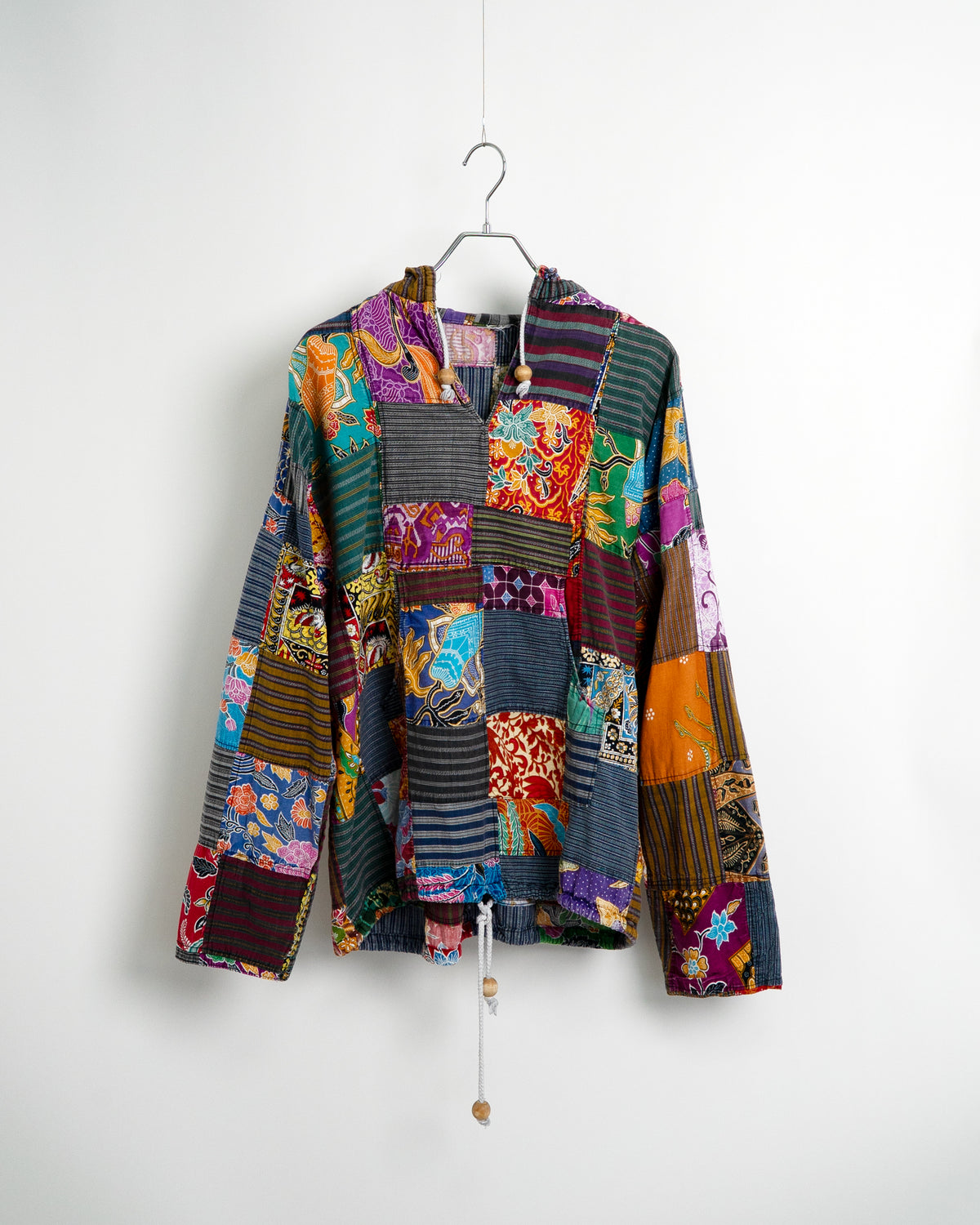 90s-00s Patchwork Pullover Hoodie