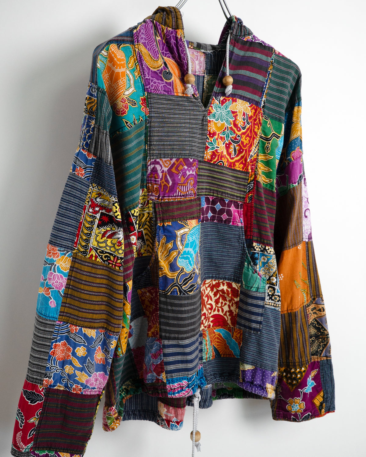 90s-00s Patchwork Pullover Hoodie