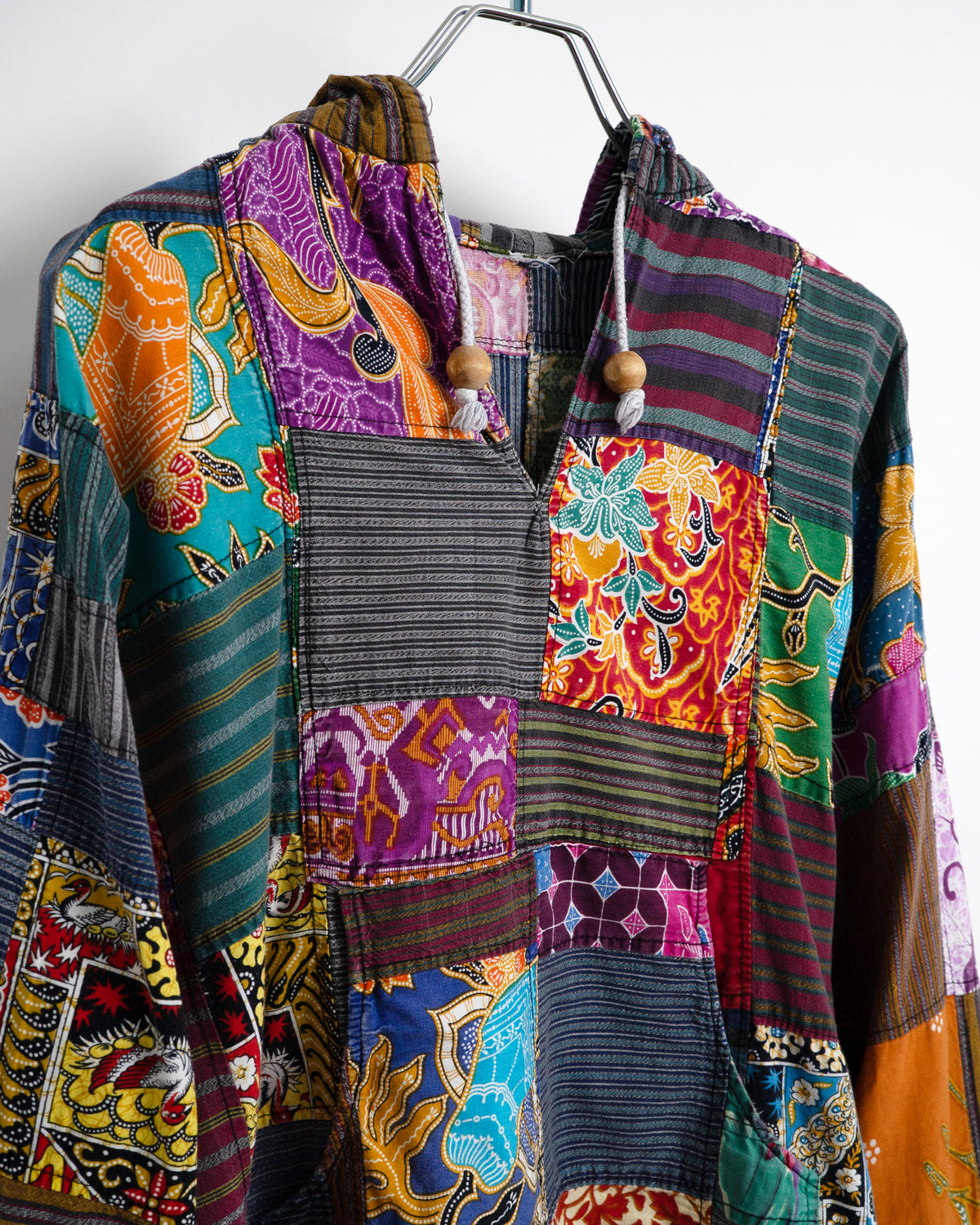 90s-00s Patchwork Pullover Hoodie