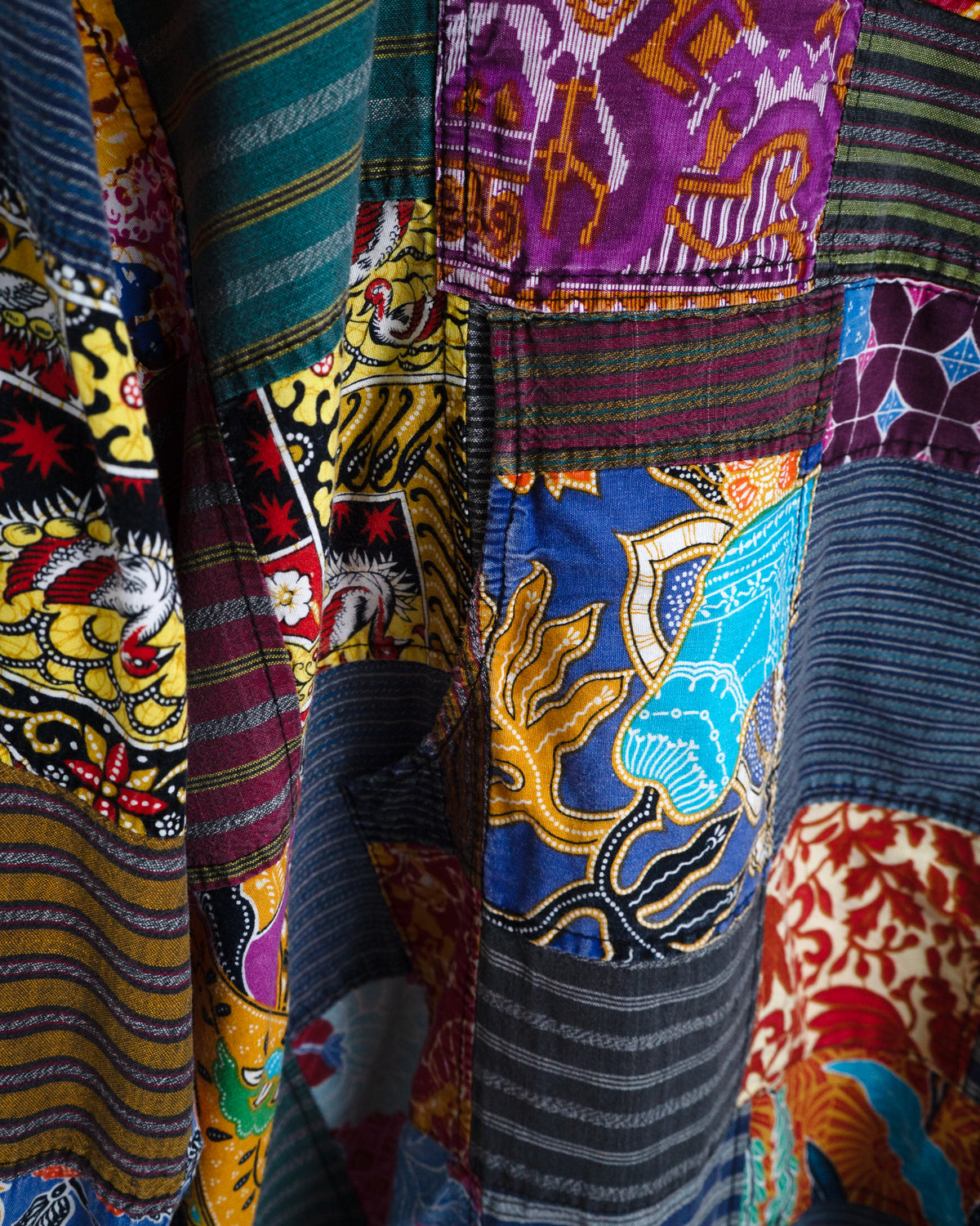 90s-00s Patchwork Pullover Hoodie