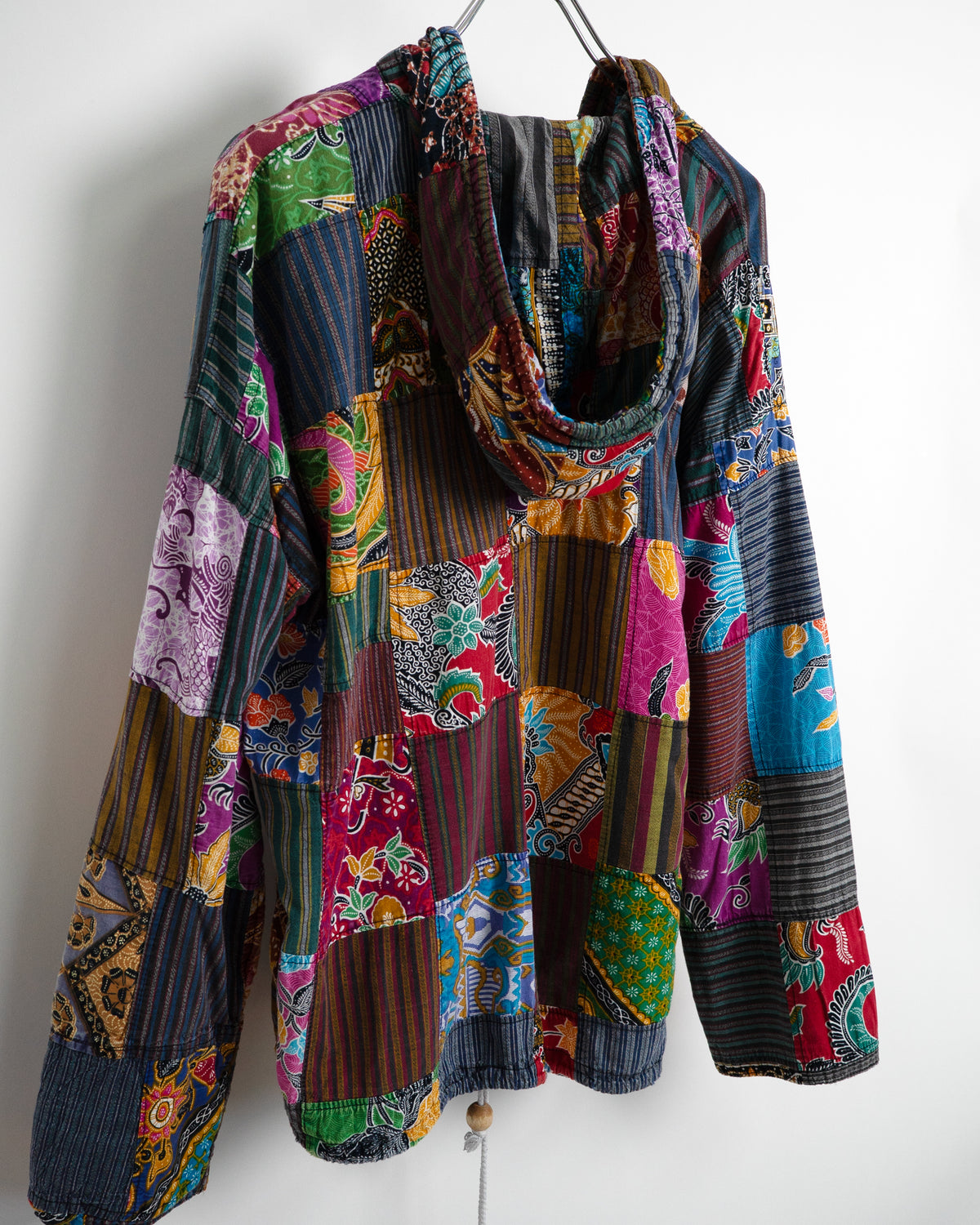 90s-00s Patchwork Pullover Hoodie