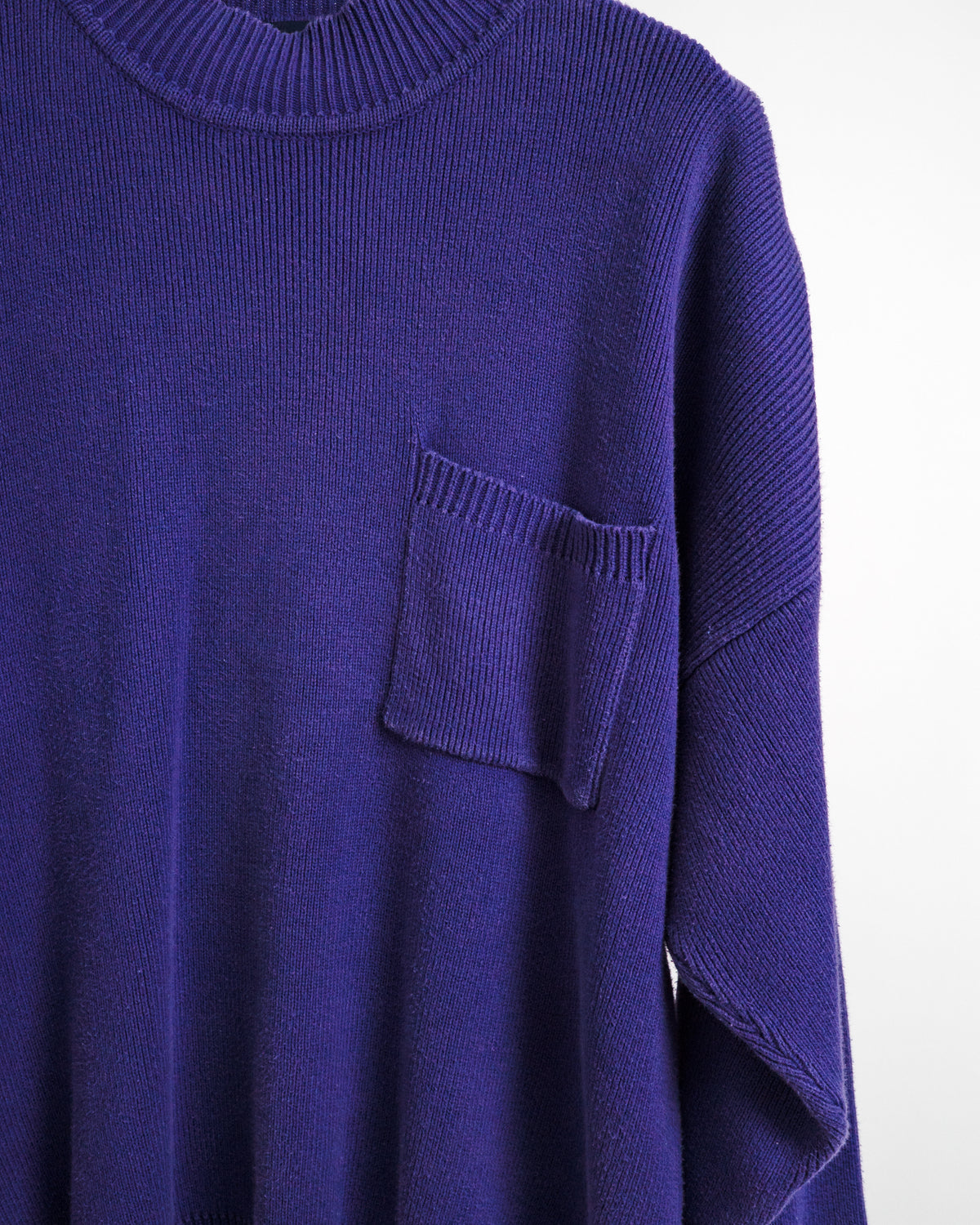 90’s Purple Mock Neck Rib Knit Sweater