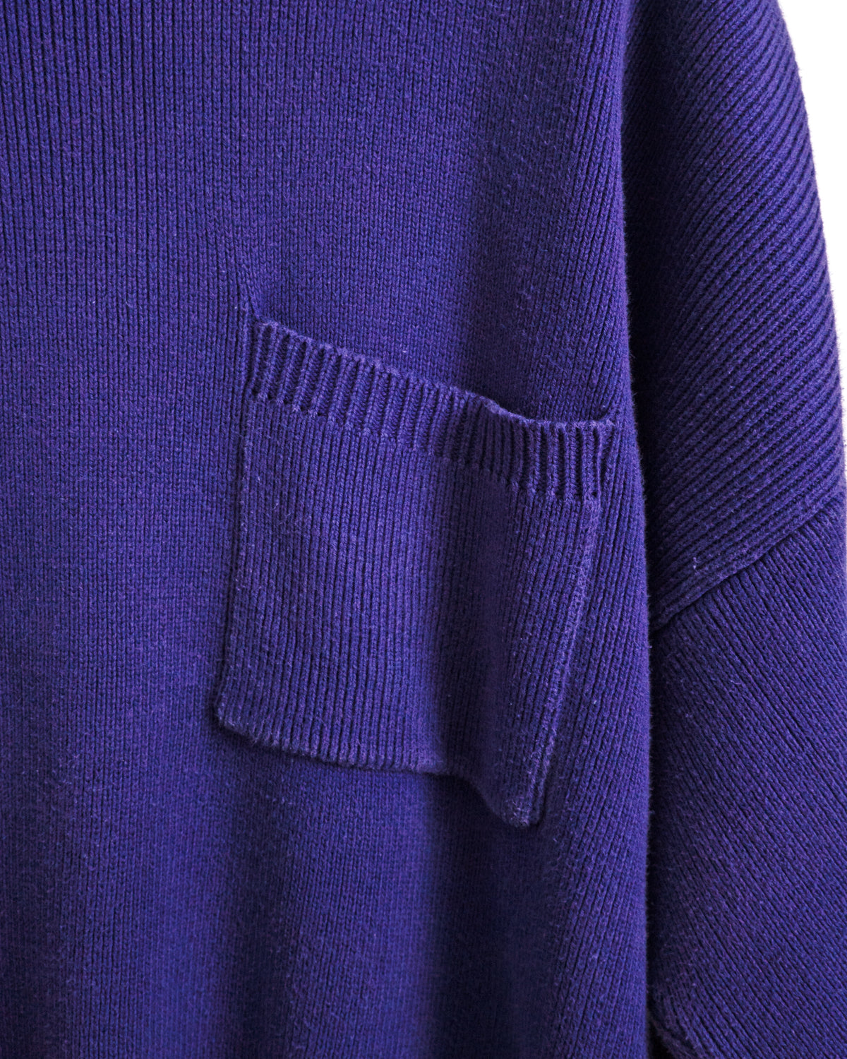 90’s Purple Mock Neck Rib Knit Sweater
