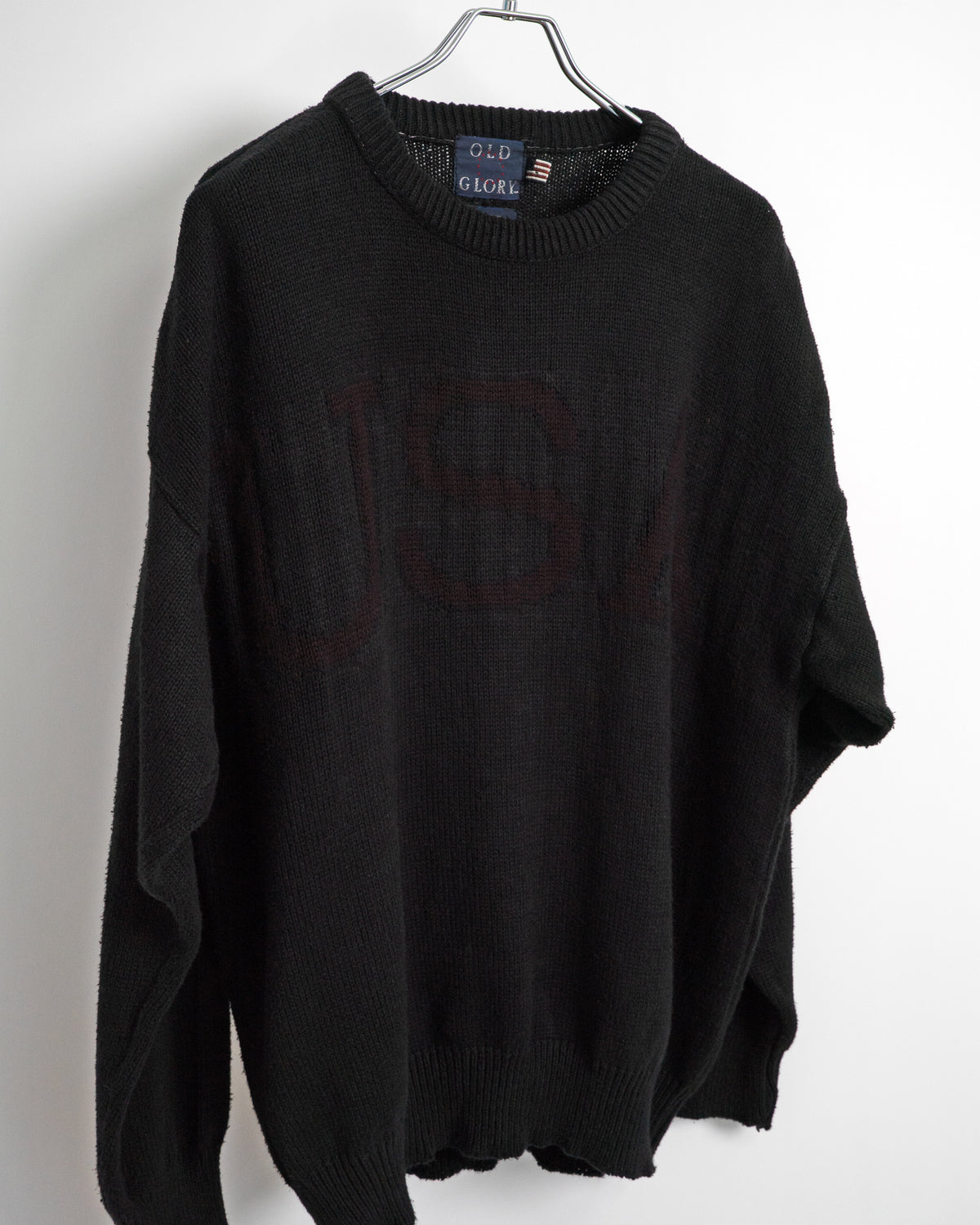 90’s Black “USA” Cotton Knit Sweater