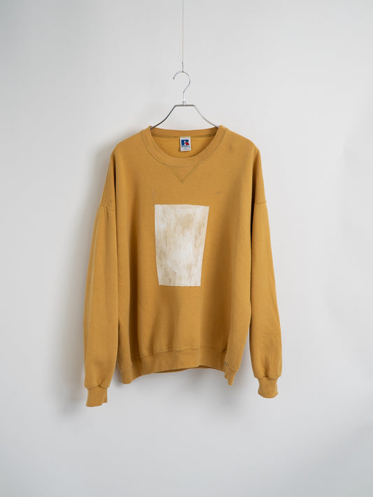00’s Mustard “White Square” Print Sweatshirt