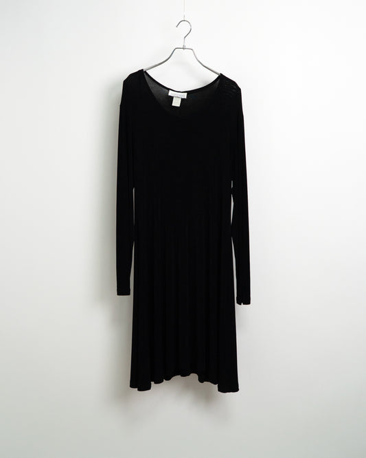80's Black triacetate dress