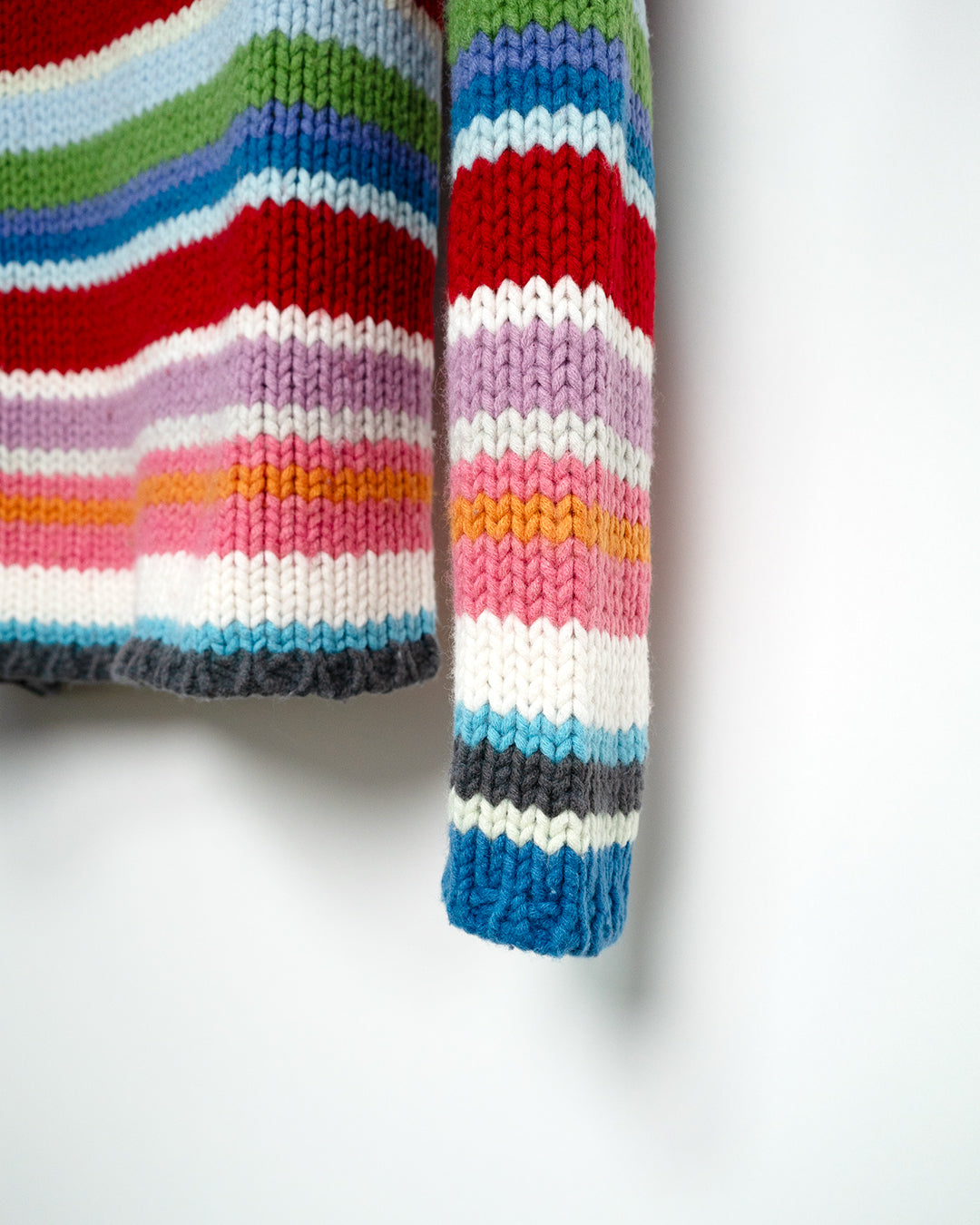 Multi-color Striped Turtleneck Sweater