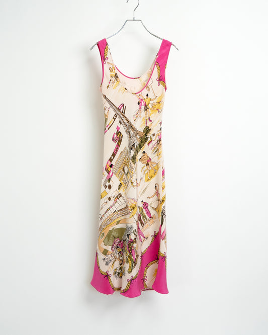 Paris Sporting Event Pattern Dress