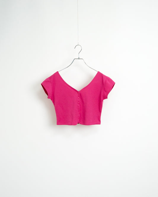 80s-90s Cropped Short Sleeved Cardigan