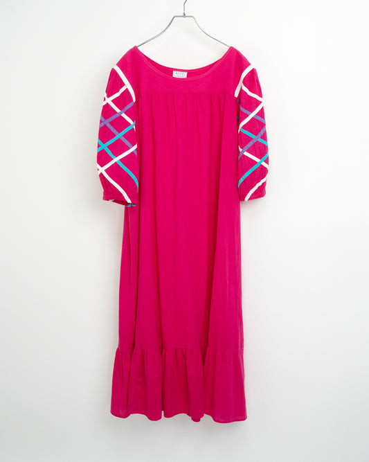 70s Maxi length gathered dress