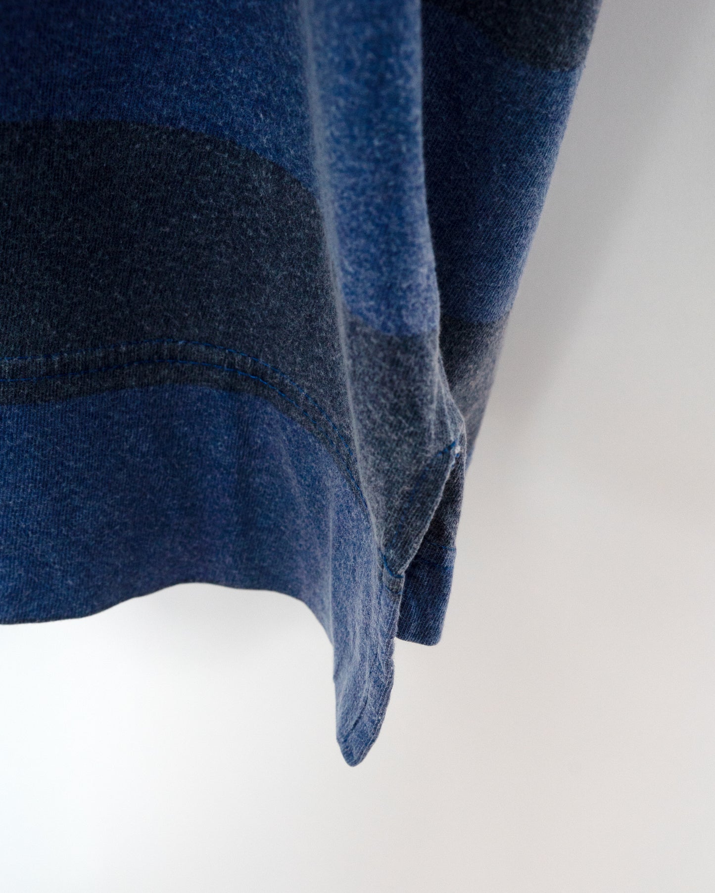 Deep Fade Henley Neck Border T-Shirt