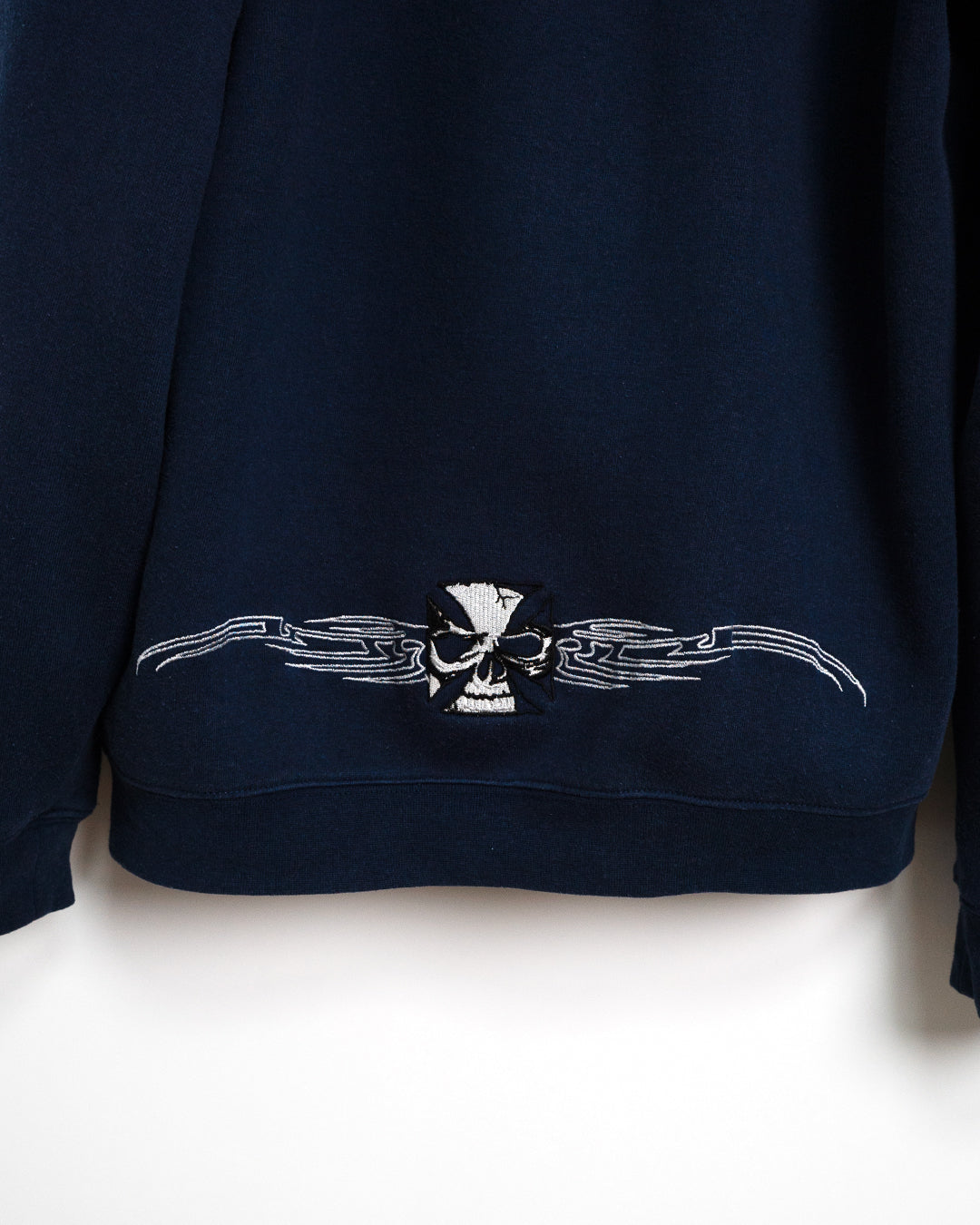 Skull Embroidered Hoodie