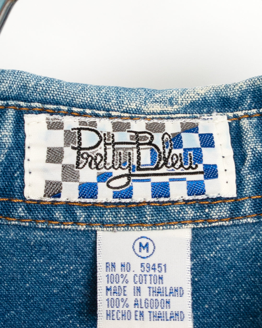 90's Denim Shirt with Bead Embroidery