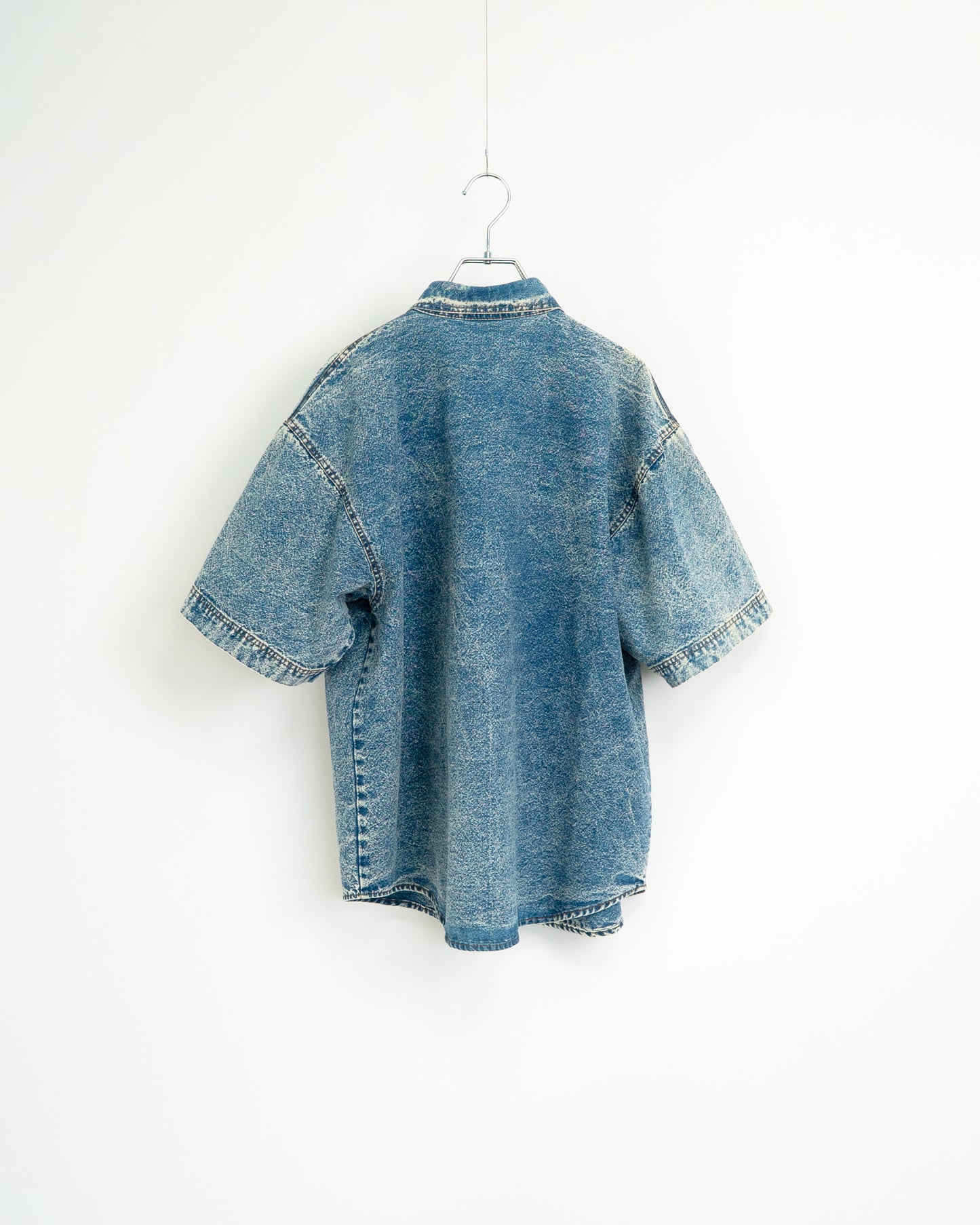 90's Denim Shirt with Bead Embroidery