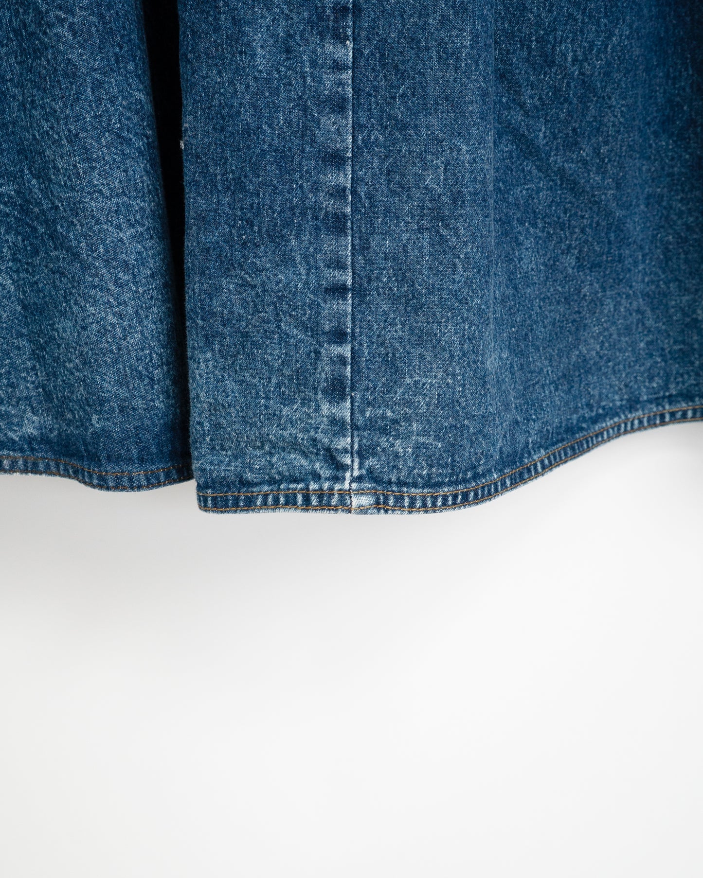 80's Pleated Denim Skirt