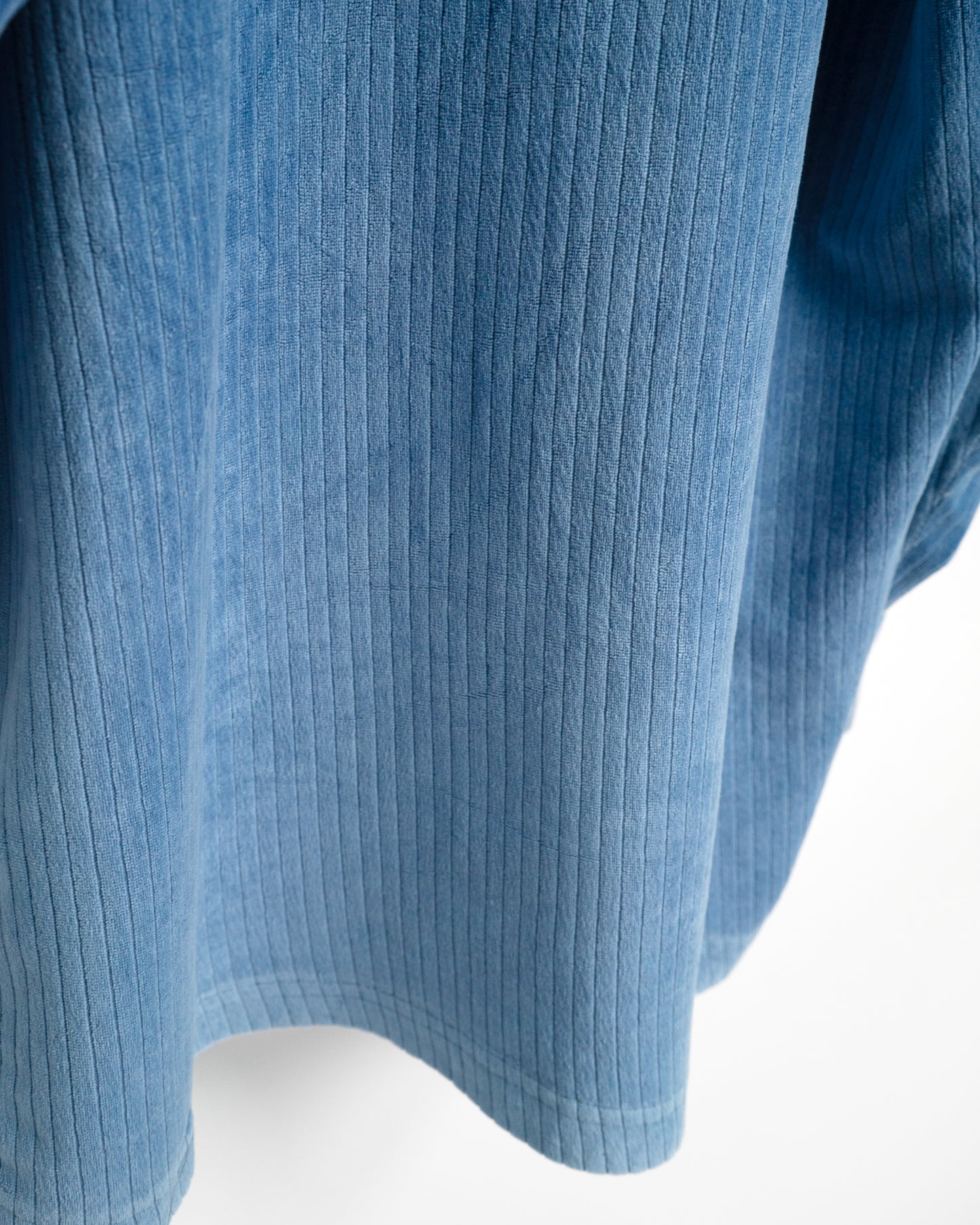 90s Velour pullover with rib-knit stripes