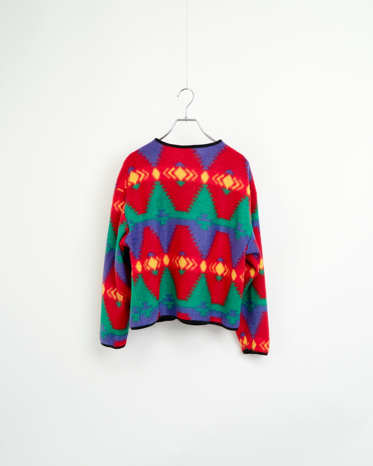 90s Southwestern Pattern Brushed Knit Cardigan
