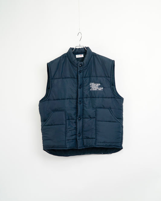 80s Made in USA Puffer Vest - California Work Embroidery