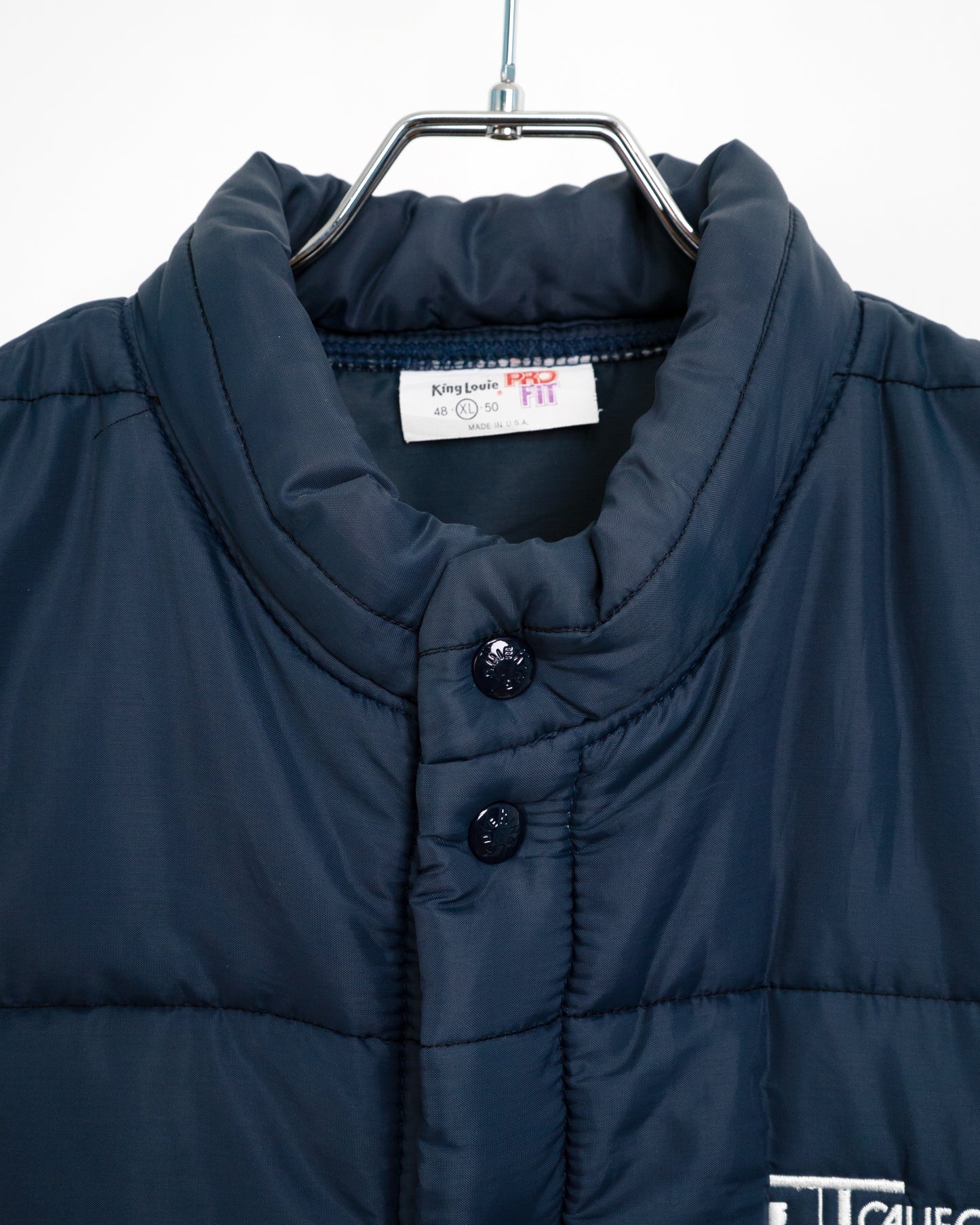 80s Made in USA Puffer Vest - California Work Embroidery