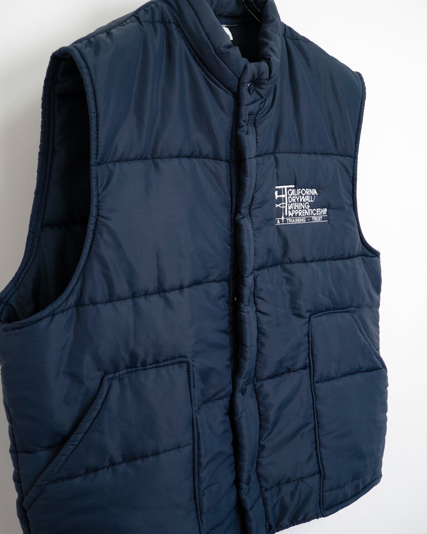 80s Made in USA Puffer Vest - California Work Embroidery