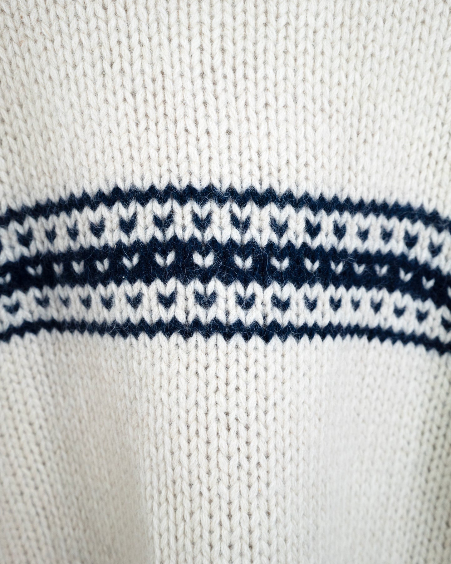 90s Heavyweight 100% Wool Nordic Stripe Knit Sweater